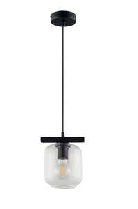 Sigma Gloss 32248 lampa wisząca zwis 1x60W E27 czarna/transparentna