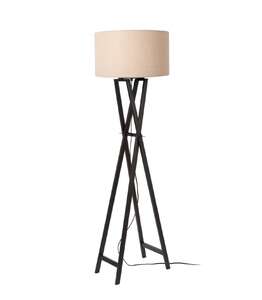Lucide Trafalgar 30763/81/30 lampa stojąca podłogowa rustykalna 1x40W E27 kremowa/czarna