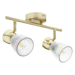 Milagro Best Gold ML9975 plafon lampa sufitowa 2x40W E14 złoty/transparentny - wysyłka w 24h