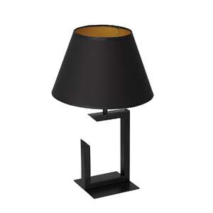 Luminex H 450 Black 3396 Lampa stołowa lampka 1x60W E27 czarny/złoty