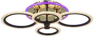 Elem Ring DRS2032/4 TR BL plafon lampa sufitowa 1x75W LED 5400lm złoty/czarny