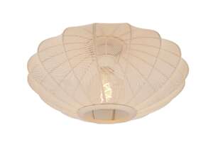 Lucide Corina 03147/40/38 plafon lampa sufitowa ażurowy materiałowy klosz 1x40W E27 beżowy