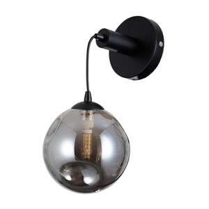Italux Perlos WL-54456-1A-BK-SMG kinkiet lampa ścienna 1x5W G9 czarny/dymiony