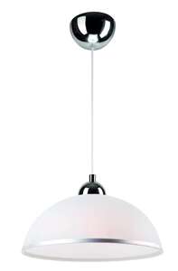 Lamkur Mel 15514 lampa wisząca zwis 1x60W E27 biała/srebrna - wysyłka w 24h