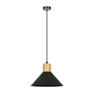 Emibig Rowen 1044/1 lampa wisząca zwis 1x15W E27 drewno/czarna