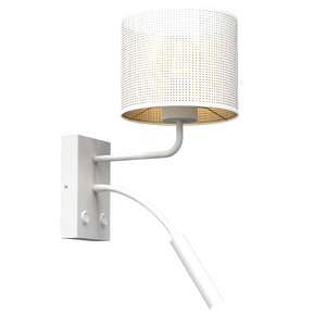 Luminex Loft 5260 kinkiet lampa ścienna 1x60W E27 1x8W GU10 biały/złoty