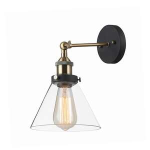 Italux Getan MBM-2564/1 kinkiet lampa ścienna 1x60W E27 czarny/złoty