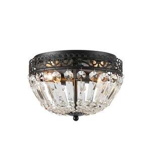 Markslojd Etienne 108598 plafon lampa sufitowa 2x40W E14 czarny/transparentny