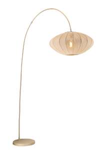 Lucide Corina 03747/60/38 lampa stojąca podłogowa ażurowy materiałowy klosz 1x40W E27 beżowa