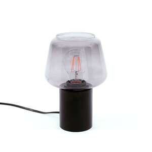 Italux Romio TB-3332-1S-BK+SG lampa stołowa lampka 1x40W E27 czarna/transparentna
