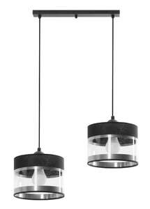Lampex Leone 2L 854/2L lampa wisząca zwis 2x40W E27 czarny / srebrny - wysyłka w 24h