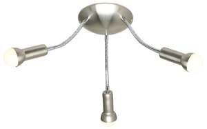 Candellux Arc 98-63311 plafon lampa sufitowa 3x40W E14 satyna / nikiel