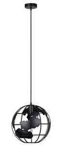 Krislamp Globe KR276-1L lampa wisząca zwis 1x40W E27 czarna