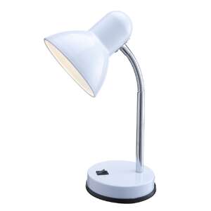 Lampa stołowa lampka Globo Basic 1x40W E27 chrom/biały 2485