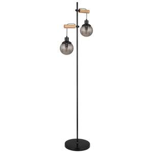 Globo Richard 15657S lampa stojąca podłogowa 2x24W E27 drewno/czarna