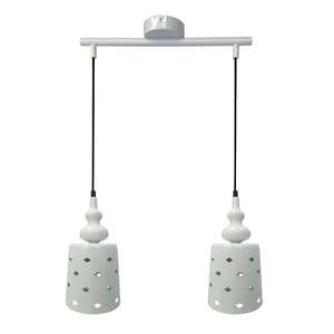 Lampa wisząca zwis żyrandol Candellux Hamp 2x60W E27 biały 32-51929