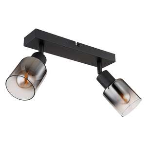 Globo Hubertus 54308-2 listwa plafon lampa sufitowa spot 2x40W E14 dymiona/czarna
