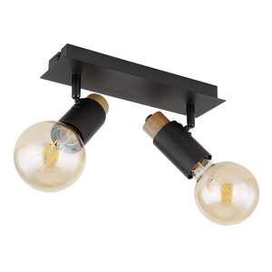 Globo Matti 54045-2 listwa plafon lampa sufitowa spot 2x40W E27 drewno/czarna