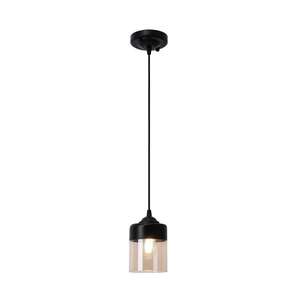 Zuma Line Porto CL19020-1P-BL lampa wisząca zwis 1x40W E14 czarna/transparentna