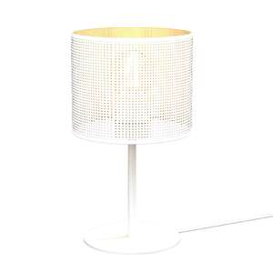 Luminex Loft 5270 lampa stołowa lampka 1x60W E27 biała/złota