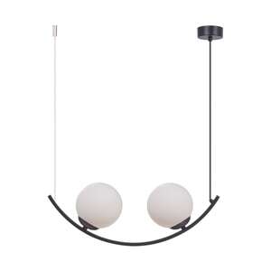 Zuma Line Wave 5012 lampa wisząca zwis nowoczesna ball kule szklane klosze 2x8W E14 biała/czarna