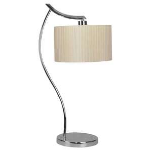 Candellux Draga 41-04239 lampa stołowa lampka 1x60W E27 kremowy/srebrny
