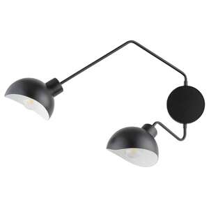 Sigma Roy 32496 kinkiet lampa ścienna 2x60W E27 czarny