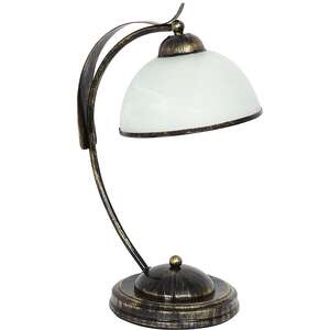 Lampa stołowa oprawa lampka nocna Luminex Korfu 1x60W E27 biały/patyna 4041