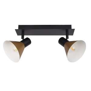 Rabalux Alvaro 3158 listwa plafon lampa sufitowa spot 2x40W E14 czarny/złoty