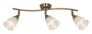 Rabalux Martha 5017 plafon lampa sufitowa 3x40W E14 brązowy/transparentny
