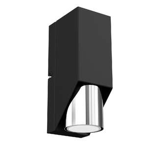 Luminex Wall 3106 kinkiet lampa ścienna 1x8W GU10 czarna/srebrna