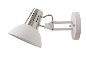 GTV Artemia OS-ART-E27-00-DEC kinkiet lampa ścienna 1x40W E27 biały/srebrny