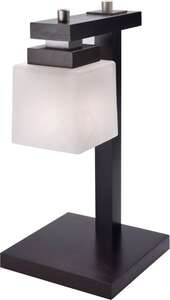 Lamkur Kubuś 14234 lampa stołowa lampka 1x60W E27 wenge/biała
