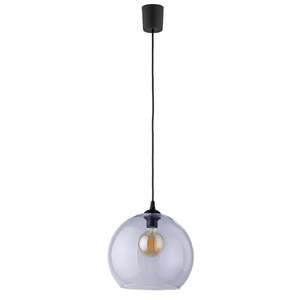 TK Lighting Cubus 2076M lampa wisząca zwis modern miska półokrąg szklany klosz 1x15W E27 czarna/transparentna 