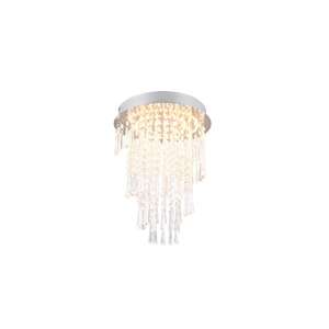 Trio Pomp R67341106 plafon lampa sufitowa żyrandol elegancki kryształowy 1x18W LED 2700-6500K 1800 lm chrom