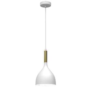 Luminex Noak 3896 lampa wisząca zwis 1x60W E27 biała/złota