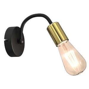 Luminex Dow 7992 kinkiet lampa ścienna 1x60W E27 czarny/złoty