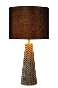 Lucide Velvet 10501/81/30 lampa stołowa lampka 1x40W E27 czarna 