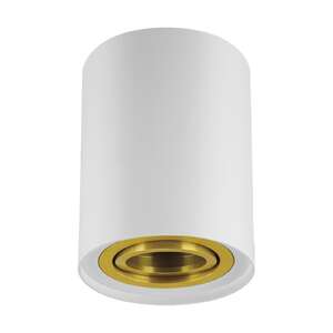 Struhm Hary 04239 plafon okrągły lampa sufitowa tuba spot 1x35W GU10 biały/złoty