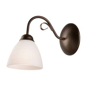 Lamkur Adelle 21263 kinkiet lampa ścienna 1x60W E27 brązowy/biały