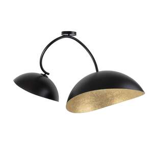 Sigma Space 40586 plafon lampa sufitowa 2x60W E27 czarny/złoty