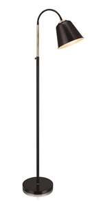 Markslojd Kolding 105337 lampa podłogowa stojąca miska metalowy klosz 1x60W E27 czarny/złoty
