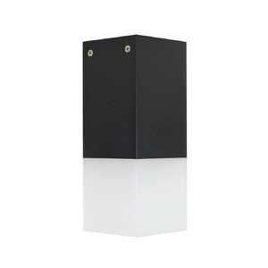 SU-MA Cube CB-S BL plafon lampa sufitowa ogrodowa IP44 metalowa kwadrat kostka 1x20W E27 czarny/biały