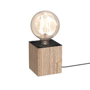 Luminex Soder 785 lampa stołowa lampka 1x60W E27 czarna/drewniana