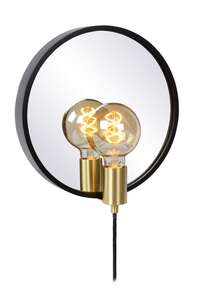 Lucide Reflex 36213/31/30 kinkiet lampa ścienna 1x25W E27 czarny/złoty