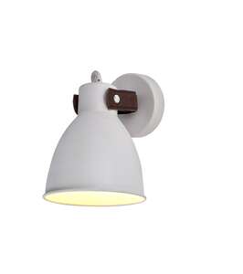 Azzardo TESSIO AZ1281 kinkiet lampa ścienna 1x40W E14 biały/brązowy - Negocjuj cenę