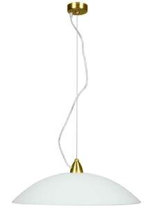 Candellux Oteo 31-75829 lampa wisząca zwis 1x60W E27 biały / mosiądz