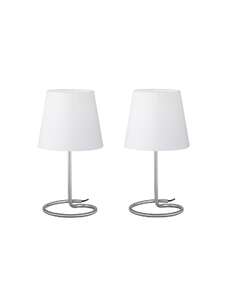 Trio RL Twin R50272001 lampka stołowa biurkowa 2x40W E14 nikiel mat / biały