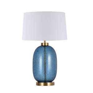 Light Prestige Amur LP-919/1T blue lampa stołowa lampka 1x60W E27 biała/niebieska