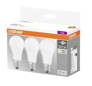 3x Żarówka LED Osram 13W (100W) E27 A60 1521lm 2700K ciepła 230V klasyczna mleczna 4058075819412 - wysyłka w 24h